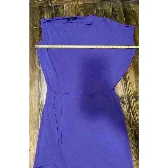 Kris Jenner Kollection Purple Asymmetrical Dress Sz Medium - Picture 4 of 8